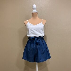 PatPat White and Blue Women's Romper